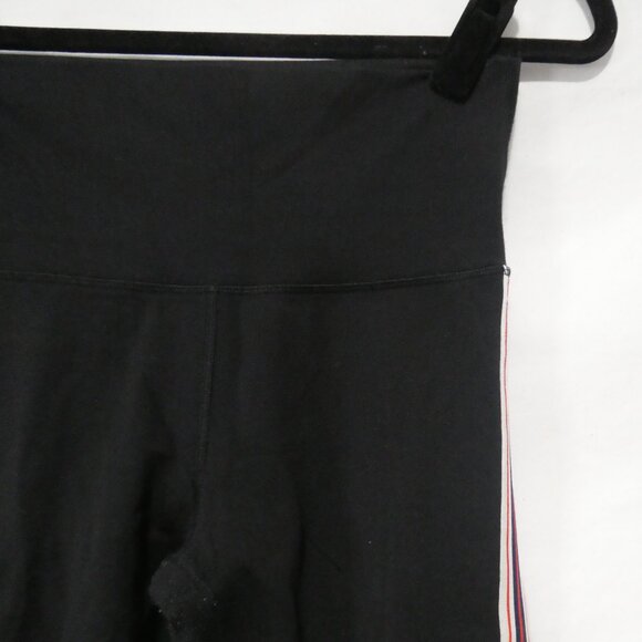 TNA | medium | Black Leggings With White, Navy and Red Stripe Side Panels - Picture 5 of 16
